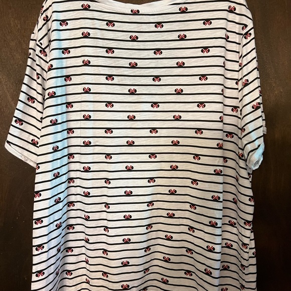 Disney Parks Striped Minnie Mouse Ears T-shirt - Picture 2 of 3